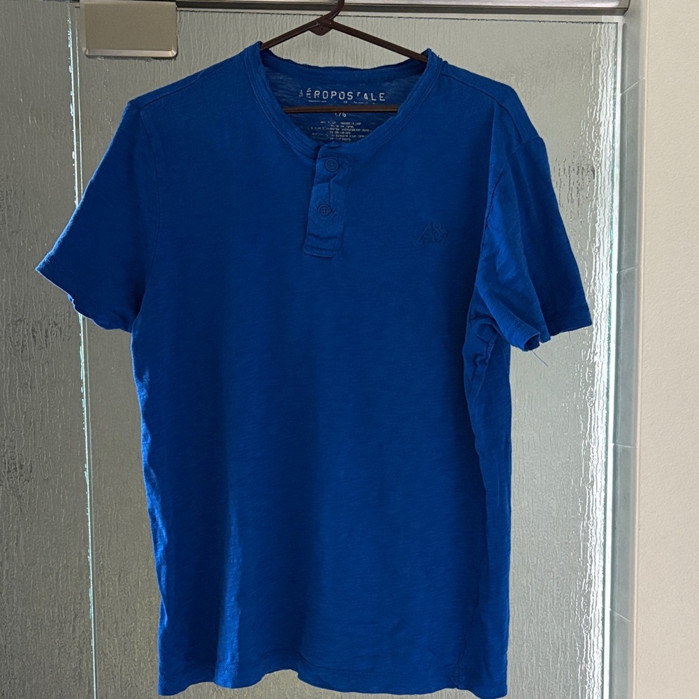 Aeropostale Men's Short Sleeve Blue Tee